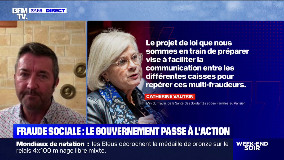 🗨️ "La solidarité, oui; la naïveté, non" Karl Olive (député "Ensemble pour la République") estime que Catherine Vautrin "a raison" de s'attaquer à la fraude sociale