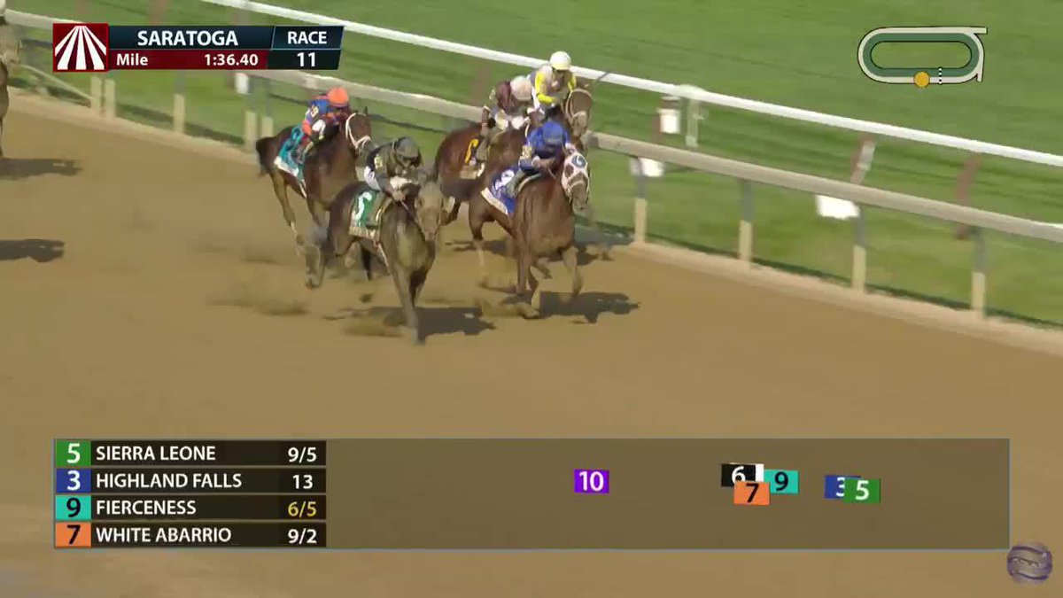 Sierra Leone earns an automatic berth to the Breeders' Cup Classic to defend his title with a win in the G1 Whitney! 🏆 Flavien Prat was aboard for trainer Chad Brown.