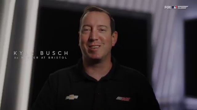 8x winner at Bristol Motor Speedway Kyle Busch gives us a quick history lesson of the track! FOX: NASCAR