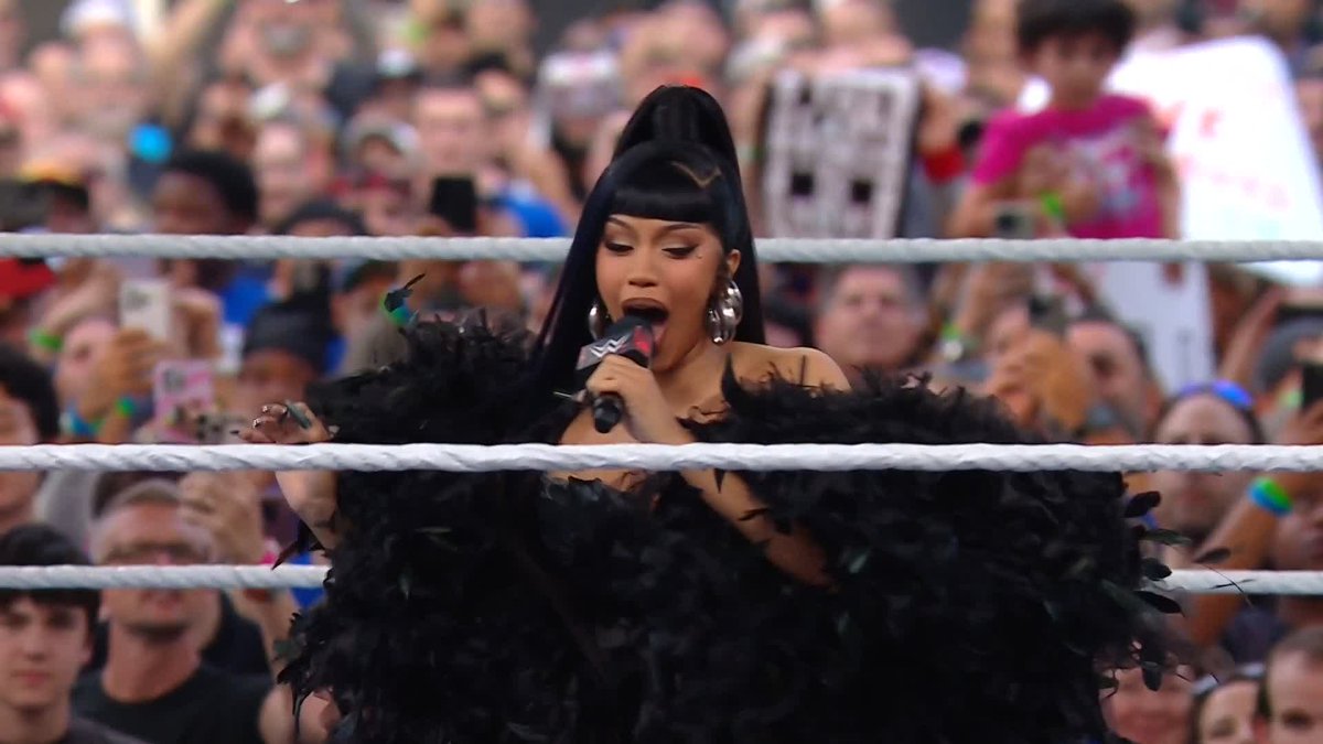 SummerSlam kicks off with the arrival of Cardi B!