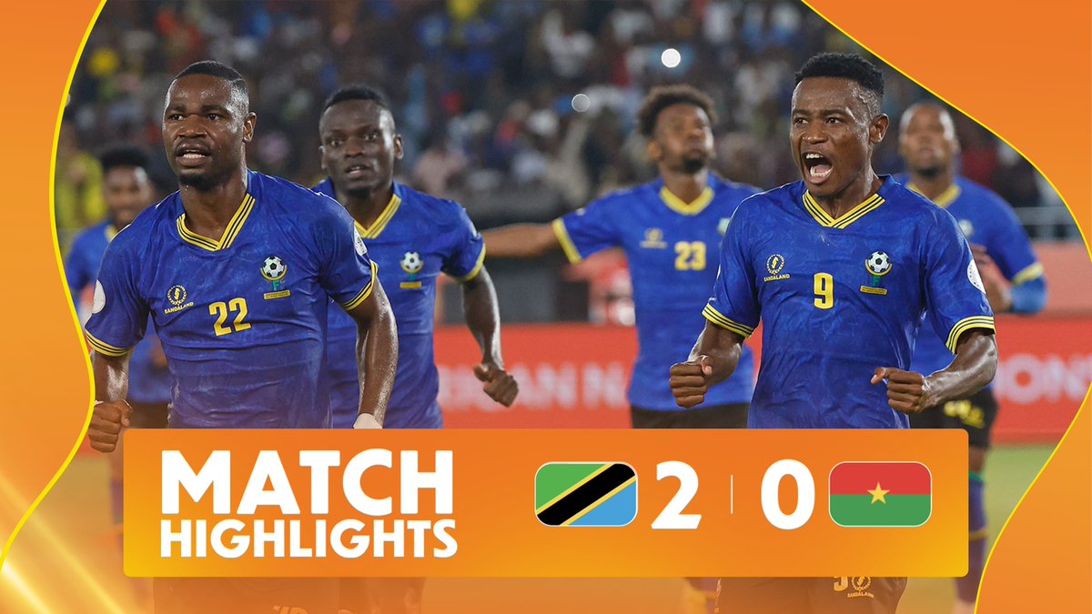 🎥 HIGHLIGHTS: 🇹🇿 2-0 🇧🇫 Tanzania open their campaign with a confident 2–0 win. 🤩 Purchase your #TotalEnergiesCHAN2024 tickets here 👉