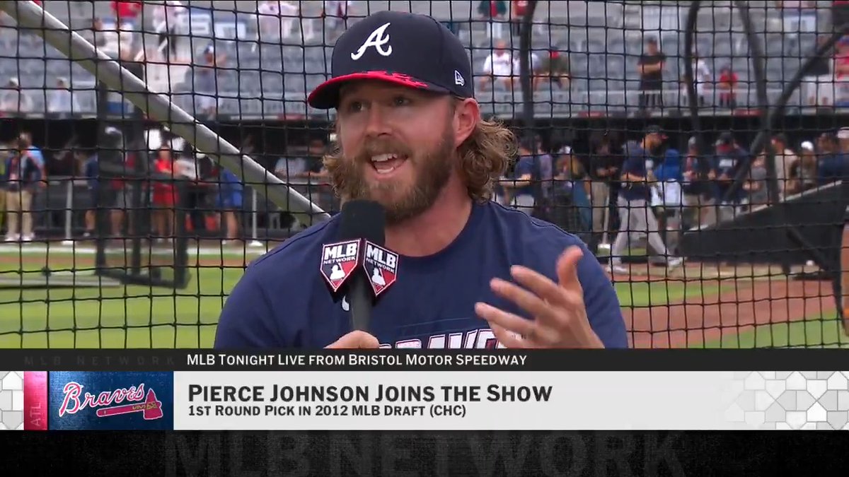 "This is incredible. They've done an amazing job with the field, the setup for us in the locker room, just everything." - Atlanta Braves reliever Pierce Johnson on the #SpeedwayClassic