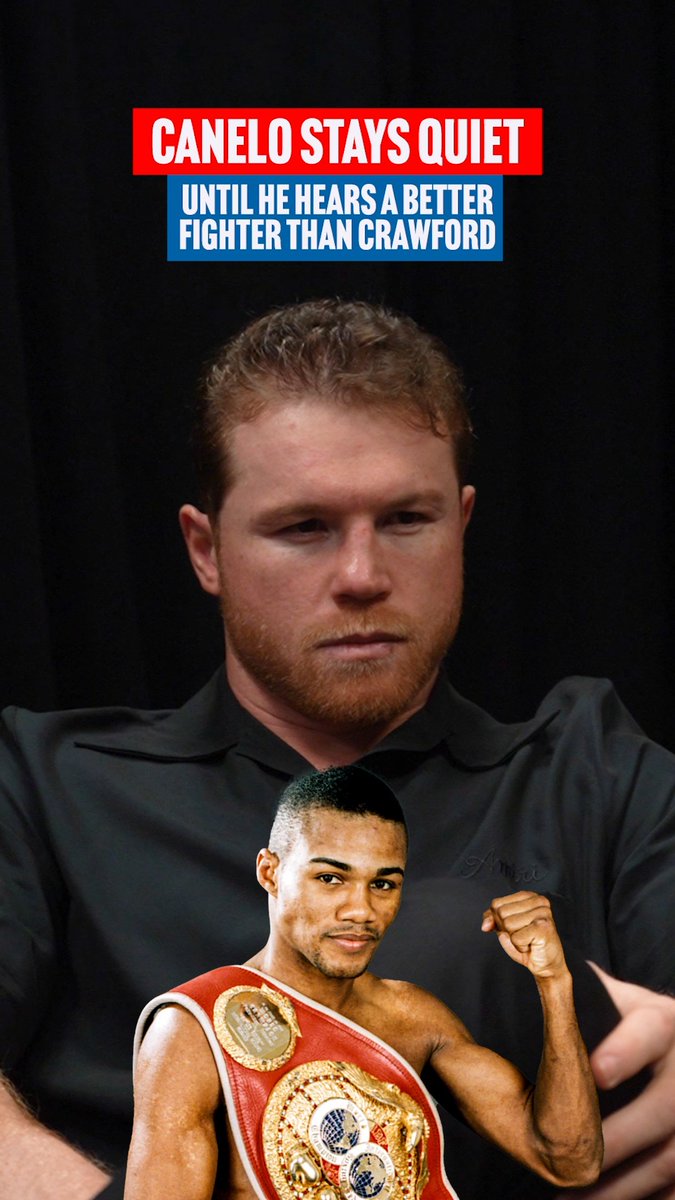 Canelo Alvarez could only speak when he heard a fighter who he thinks is better than Terence Crawford 👀 #CaneloCrawford live on Netflix l Sept 13th in Las Vegas 🥊
