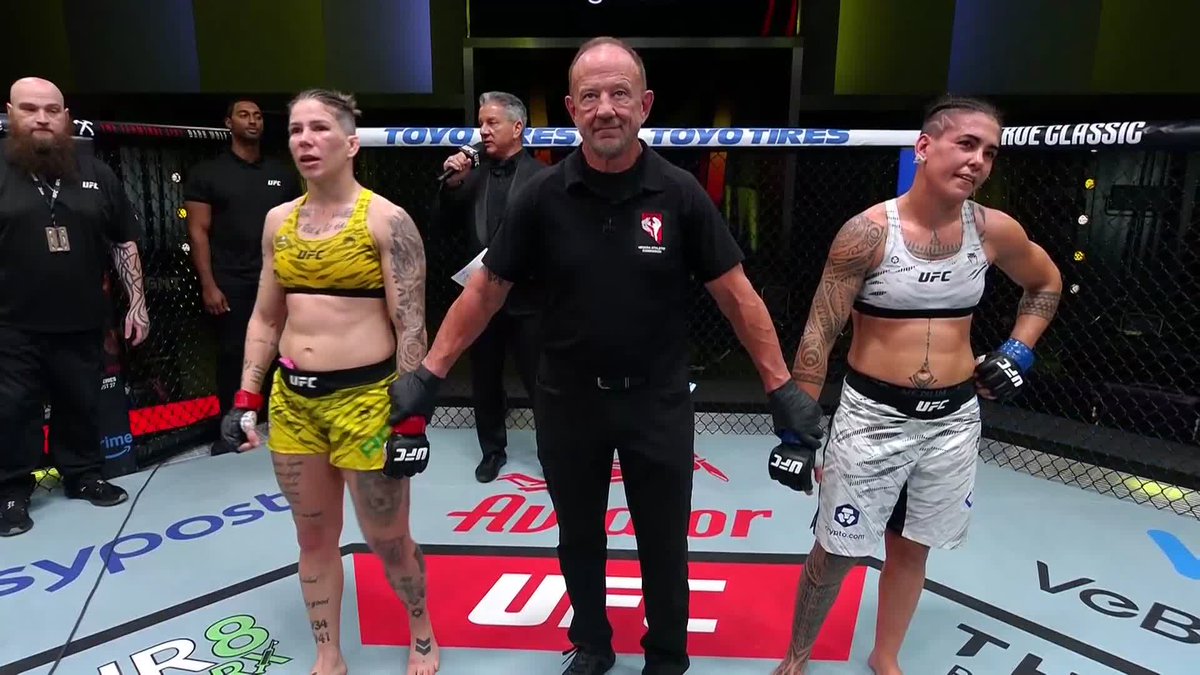 Nora Cornolle 🇫🇷 s’incline par décision unanime face à Karol Rosa 🇧🇷 .. #UFCVegas108