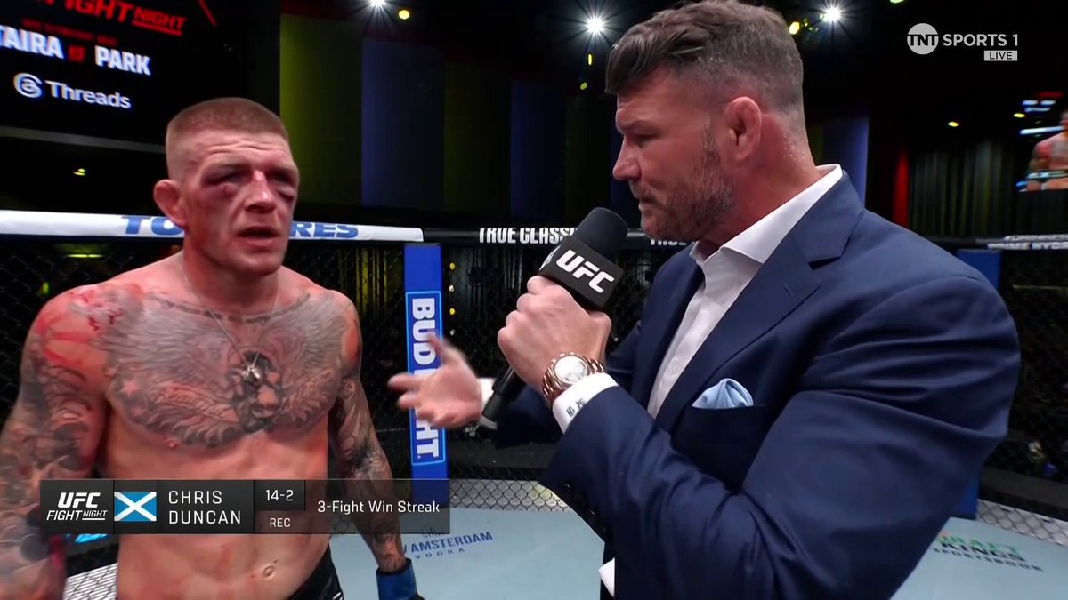 "I don't quit!" - Chris Duncan 😤 🏴 #UFCVegas108 | LIVE on TNT Sports & discovery+