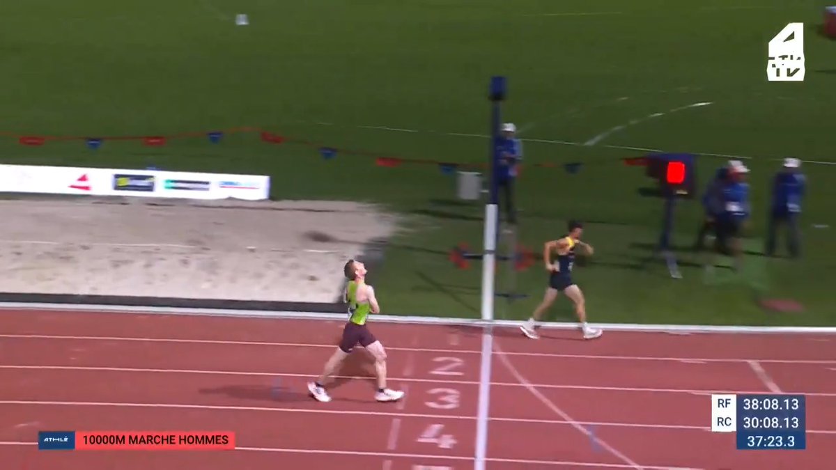 🤯 MEILLEURE PERFORMANCE MONDIALE DE TOUS LES TEMPS ! 🥇 Gabriel Bordier (US St-Berthevin) a été sacré champion de France du 10 000 m marche en solitaire, samedi soir à Talence, en 37'23''99 ! 💻 Suivez les #CFAthlé en DIRECT sur et la chaine L'Équipe.