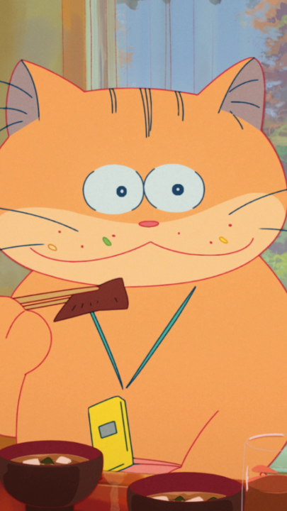 人間のように暮らす、37歳の化け猫あんずちゃん。 森山未來が演じた実写を元に 声＋動きをアニメ化したというストーリーの全容は本編で🐱♪ #化け猫あんずちゃん #GhostCatAnz