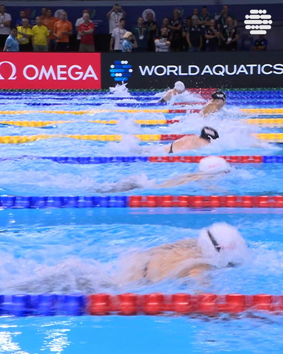 🇱🇹 Ruta Meilutyte defends her title once again in the women’s 50m breaststroke 😱 #AQUASingapore25 #Swimming