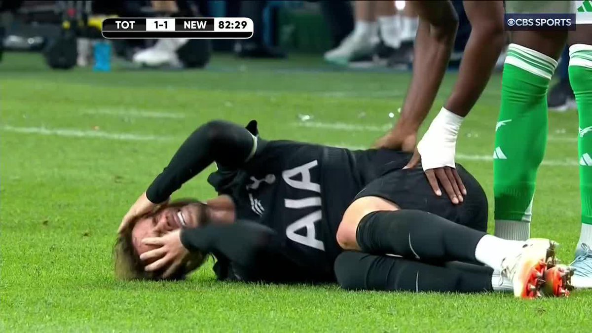 HEARTBREAK for James Maddison, who is forced off the pitch on a stretcher after just returning from injury for Spurs 🤕 Get well soon James ❤️