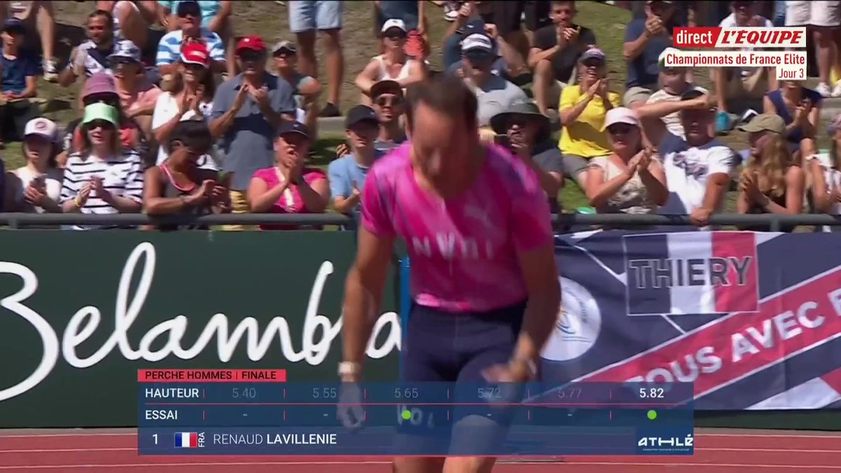🎯 Renaud Lavillenie est éternel ! Il franchit 5,82 m et décroche un nouveau titre de champion de France.