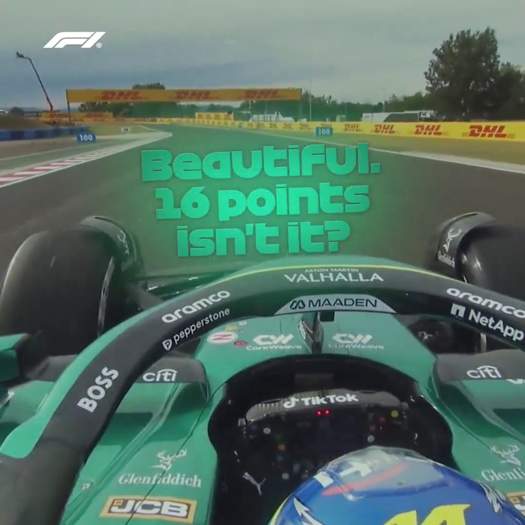 Beautiful, beautiful day for Aston Martin 🗣️ #F1 #HungarianGP