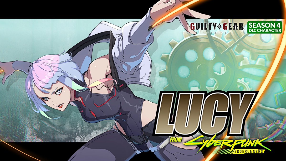 アニメ『サイバーパンク: エッジランナーズ』から「ルーシー」がGUILTY GEAR -STRIVE- にプレイアブルキャラクターとして登場🔥 ✅8月21日参戦！ GUILTY GEAR OFFICIAL #GGST #ギルティギア #Edgerunners