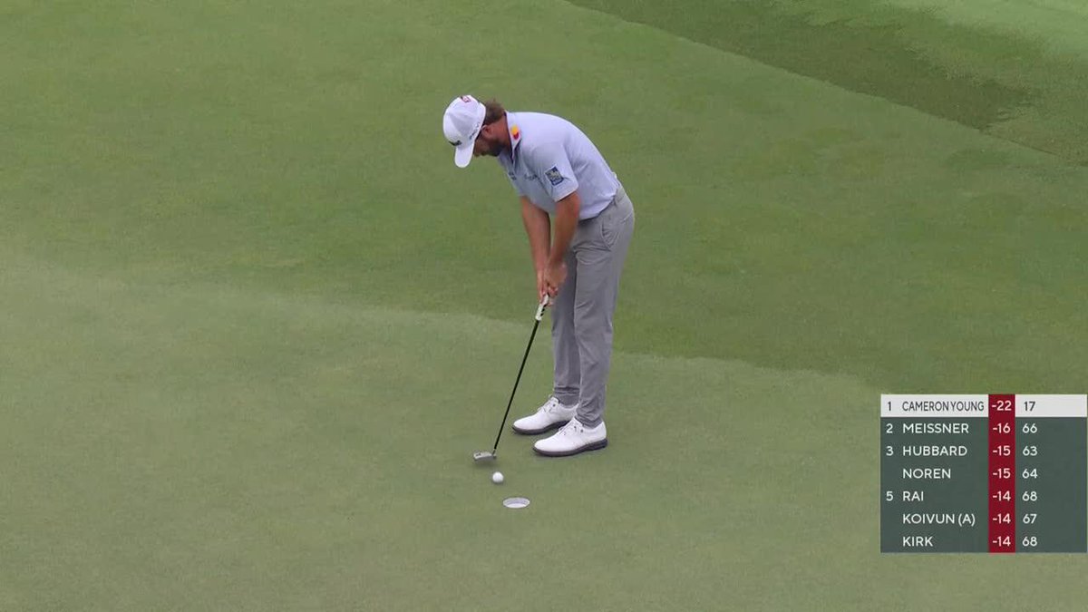 The putt that made Cameron Young a PGA Tour winner. 🙌