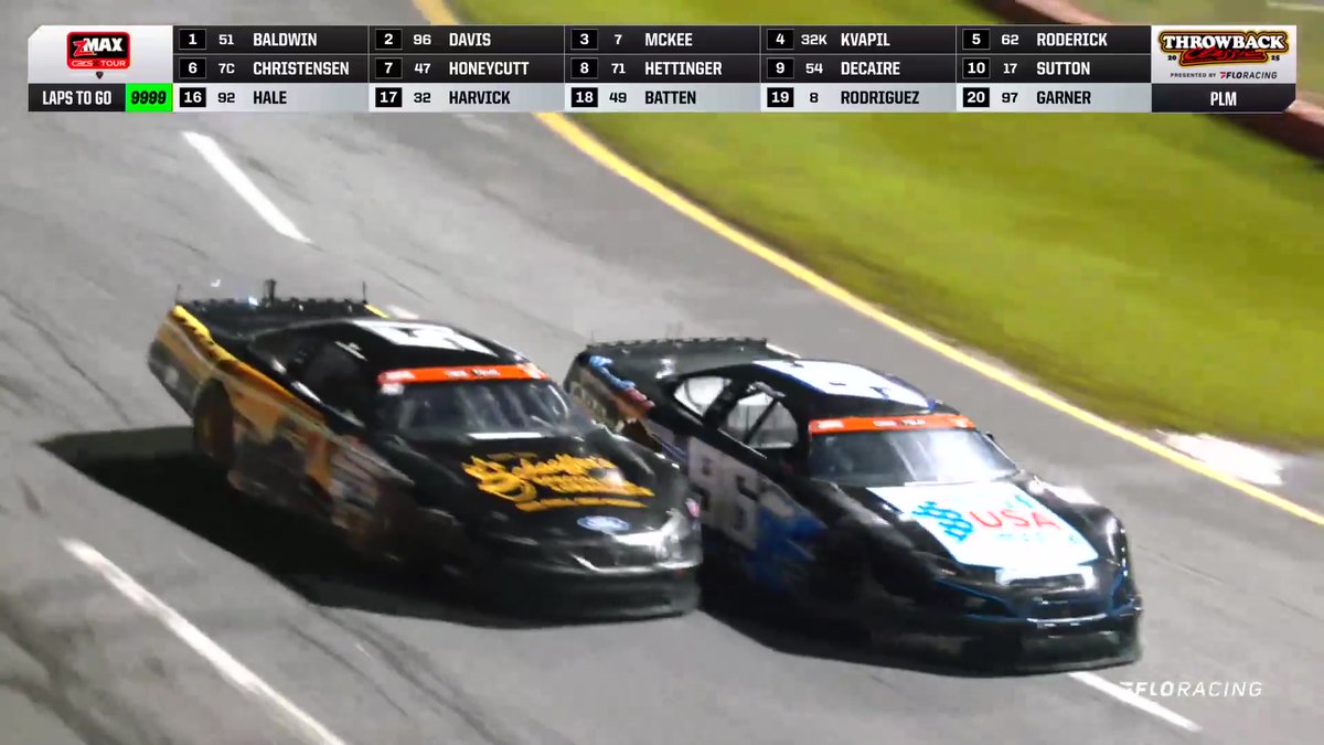 🏁 What a finish at Hickory Motor Speedway! Spencer Davis wins the Pro Late Model portion of the CARS Tour Throwback Classic, taking home a $30,000 payday! #CARSTour