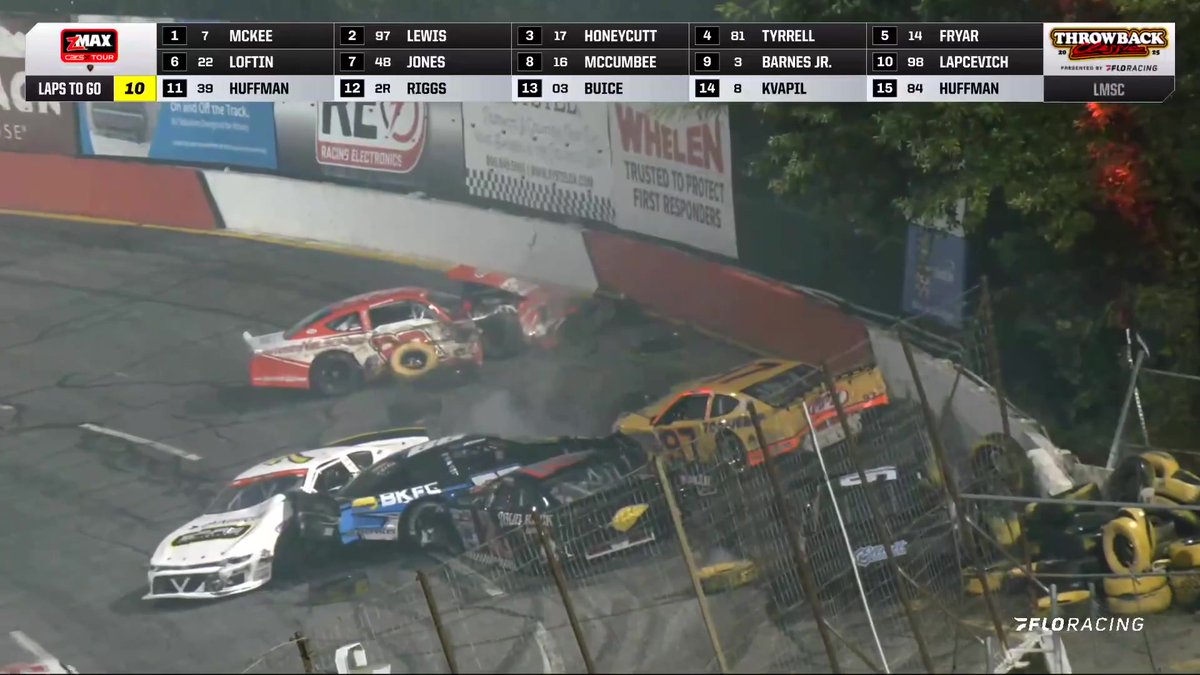 💥 With $50K on the line, chaos breaks out on the restart with fewer than 10 laps to go at Hickory Motor Speedway! CARS Tour | #CARSTour