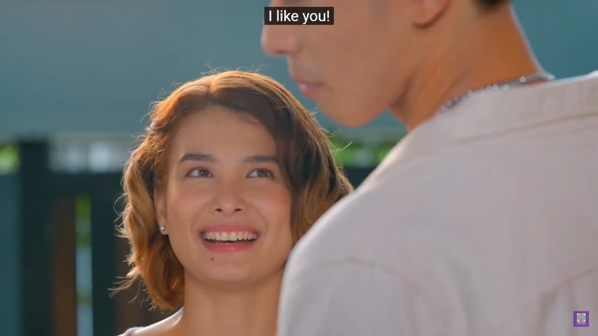I'm not being biased ha, but Anji definitely nailed this scene! Ganitong-ganito ang nai-imagine kong eksena sa mga ganitong klaseng confession sa Wattpad. Yung expression, tamang bitaw ng words, and gosh, ung face card? Plus ung reaction ni Jeydon... 🤭 #AnjiSalvacion #TFBBAM