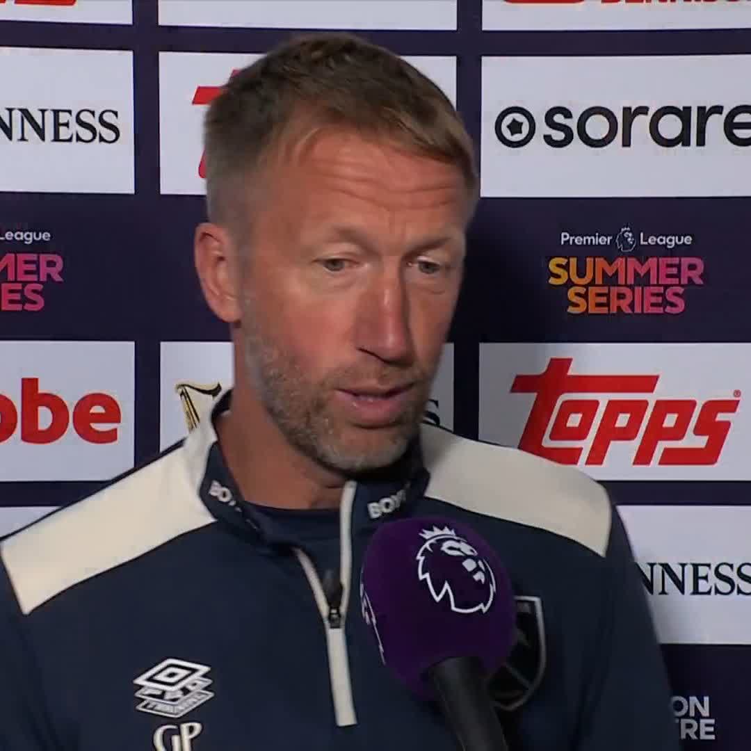 "If there's an opportunity to strengthen, we will" Graham Potter says West Ham are "working behind the scenes" to add to their squad before the end of the window ⚒️