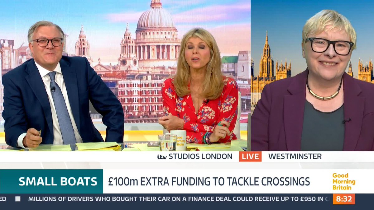 'Have you any evidence at all that what you've put into place is working a little bit?' Kate Garraway challenges Home Office Minister Dame Angela Eagle after the Home Office announced £100million of extra funding to tackle people-smuggling gangs.