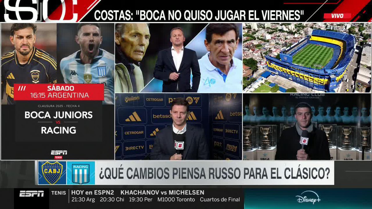 "A LA CANCHA DE BOCA VA A IR UN MIX", Tomas Davila anticipa las novedades de Racing de cara al clásico contra Boca. 📺 #SportsCenter | #DisneyPlus Plan Premium