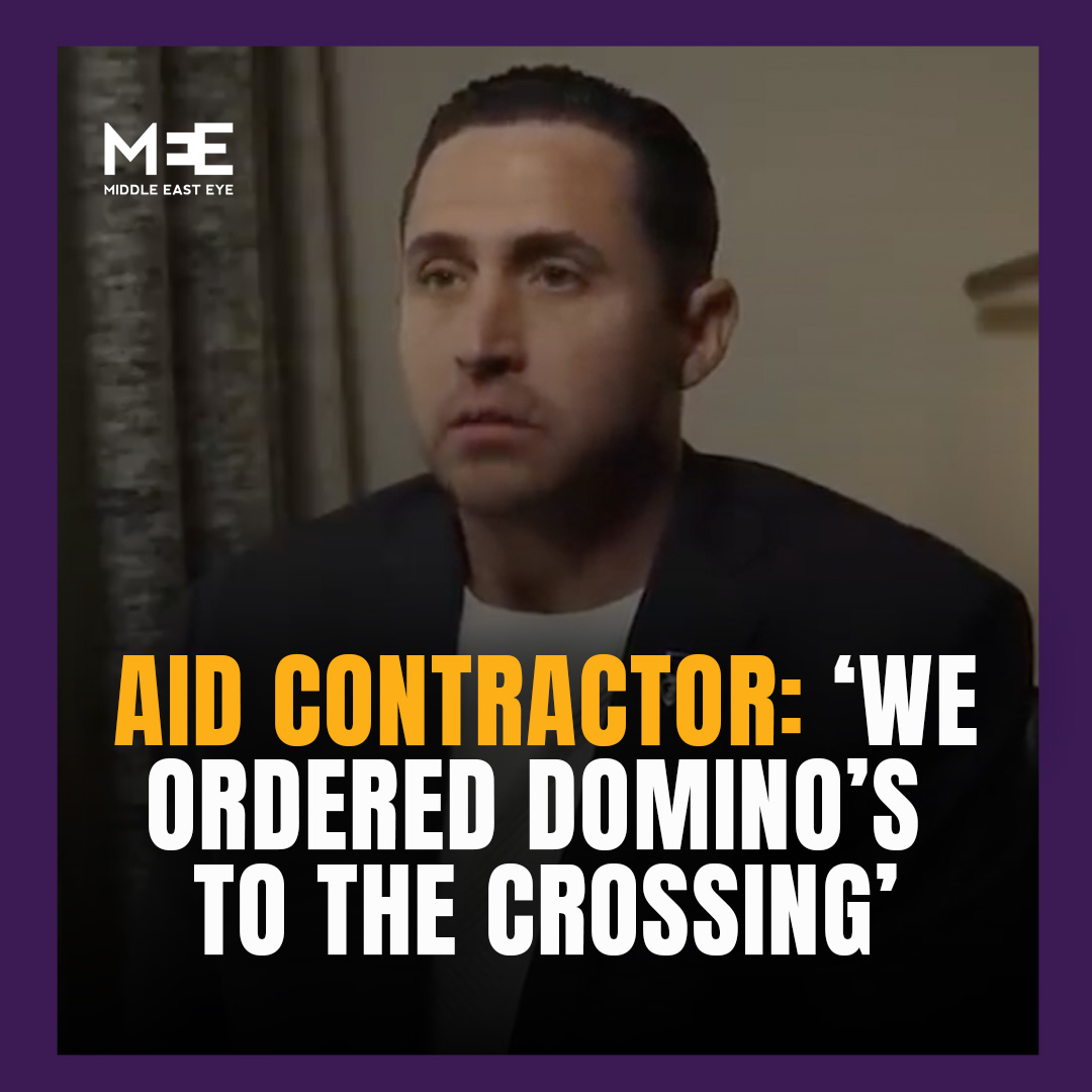 Anthony Aguilar, a retired US soldier who worked as a security guard at US-backed Gaza Humanitarian Foundation aid distribution sites in Gaza, told Mother Jones they ordered Domino’s Pizza from Israel to Kerem Shalom crossing in order to feed starving Palestinian workers.