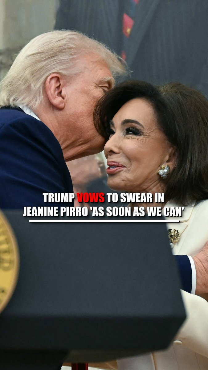 ‘WE NEED HER’: Donald J. Trump says he looks forward to swearing in Jeanine Pirro “as soon as possible” and believes she will be “fantastic” after her Senate confirmation as the top prosecutor in the nation’s capital.
