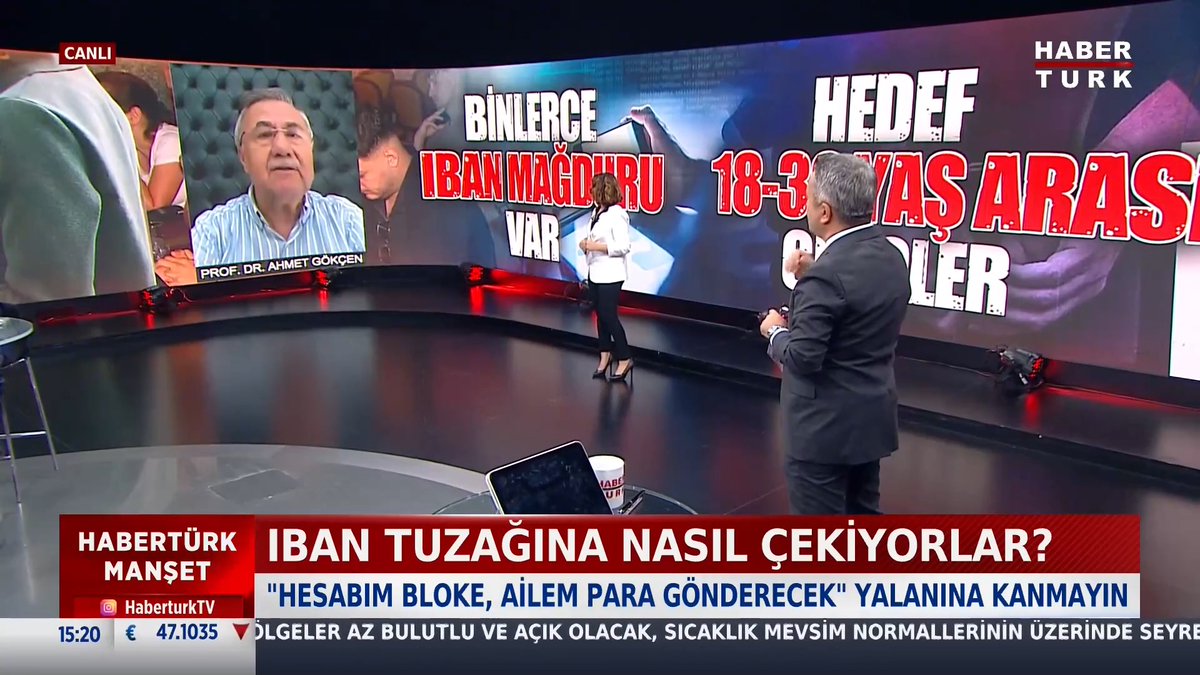 🔴Yeni nesil dolandırıcıların IBAN tuzağı Akademisyen Prof. Dr. Prof. Dr. Ahmet Gökcen #HabertürkManşet'te Zülfikar Ali Aydın'a değerlendirdi.
