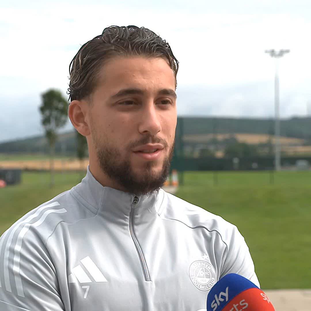 🗣️ "I can't wait to start! We are ready." Adil Aouchiche - who is on loan at Aberdeen from Sunderland - discusses his move to Pittodrie and tonight's Scottish Premiership opener at Hearts. Watch it live on Sky Sports from 7pm 📺