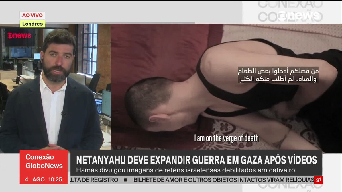 Hamas divulga vídeo de reféns israelenses debilitados em cativeiro. #ConexãoGloboNews ➡ Assista à #GloboNews: