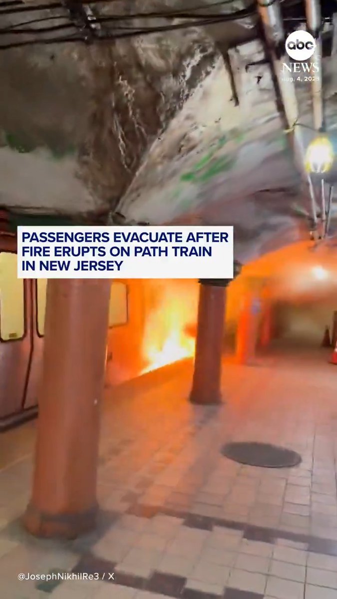 A PATH train fire suspended service between New Jersey and New York City on Monday morning, with smoke filling Newport Station in Jersey City as passengers evacuated. Several people were being treated for smoke inhalation, Port Authority said.