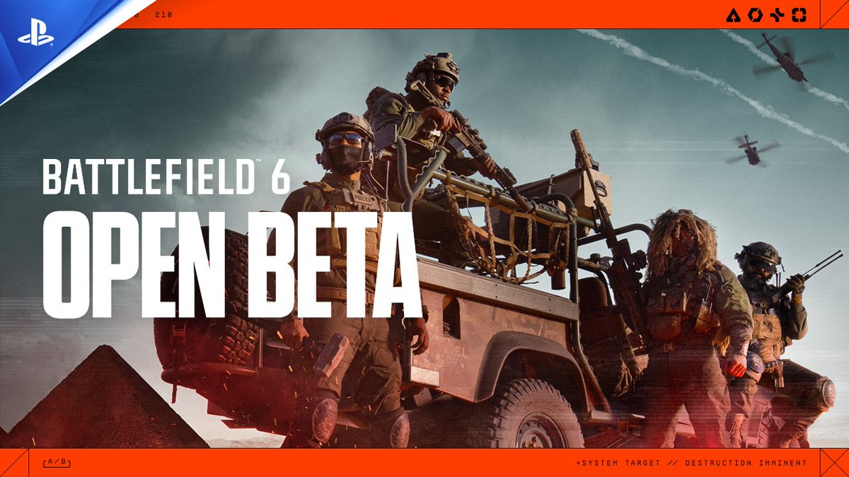 La bêta ouverte de BATTLEFIELD 6 commence ce week-end sur PS5 ! • Week-end 1 : 9 au 10 août • Week-end 2 : 14 au 17 août Préchargez-la dès maintenant :