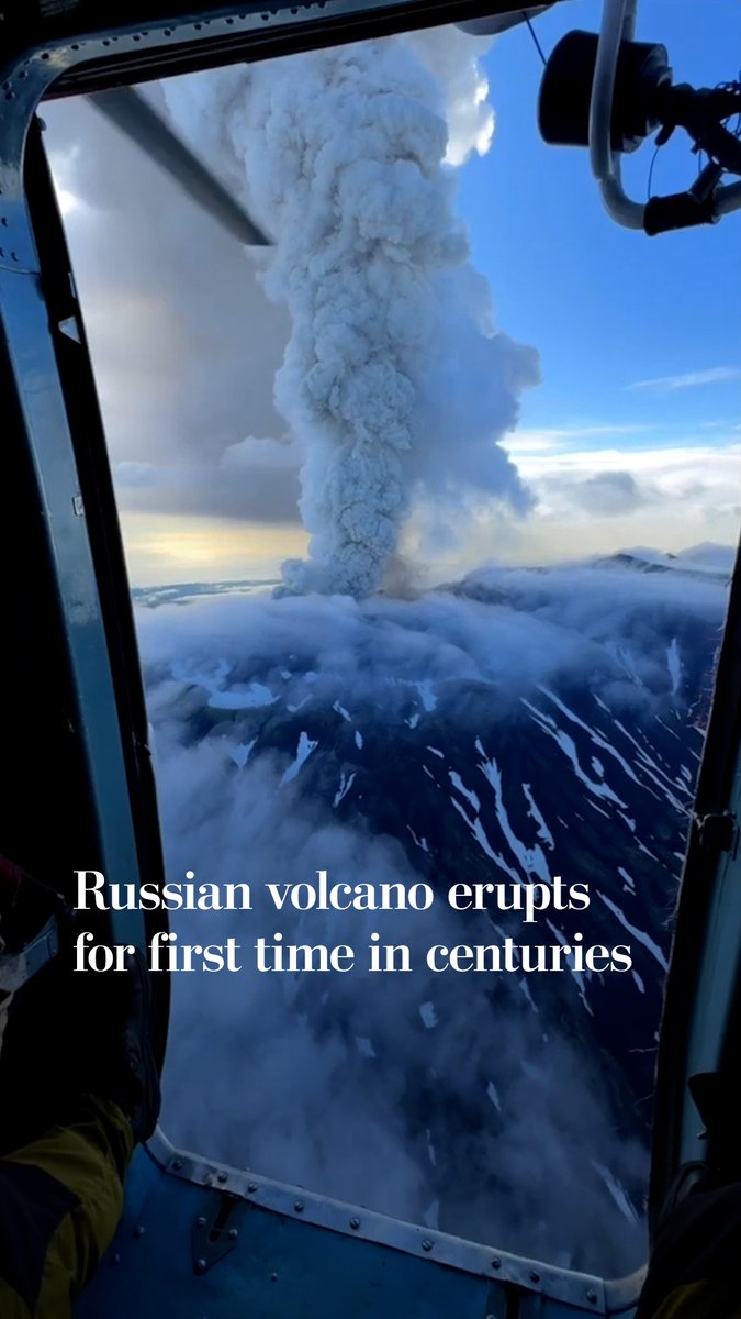 A Russian volcano erupted for the first time in centuries overnight Sunday, just days after a powerful 8.8-magnitude earthquake struck off the coast nearby. An expert said the eruption could be linked to the recent earthquake.