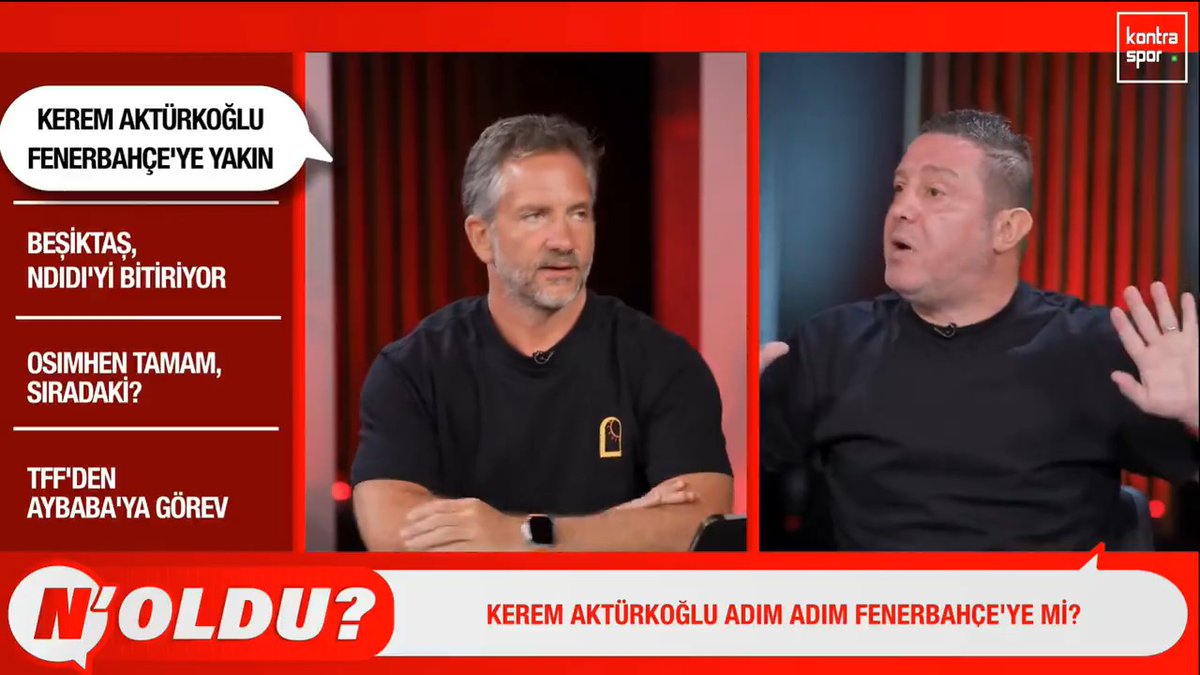 Nihat Kahveci: "Galatasaraylı taraftarların Kerem'e tepkisine ben hiçbir şey demem abi. Sen çıkıp her gün Galatasaray'dan bahsediyorsun, 'Ben bu camianın evladıyım, Fatih Terim'den aidiyet öğrendim' diyorsun, Fenerli oyuncularla münakaşan varken; Fenerbahçe'ye gidiyorsan, seni eleştirenlere hiçbir şey diyemezsin!"