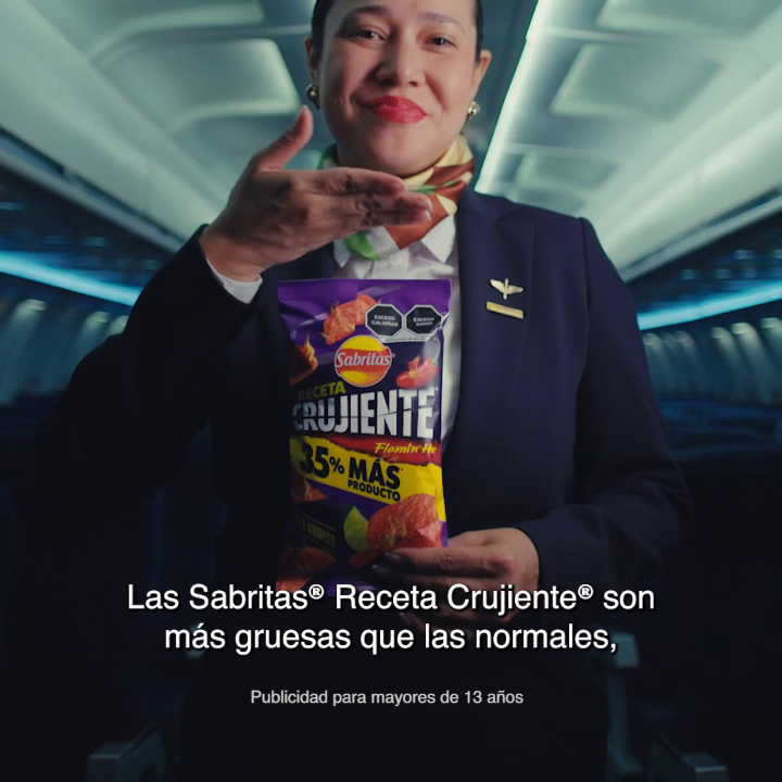 Les solicitamos poner celulares y Sabritas Receta Crujiente® en modo avión. ✈️ 🤫