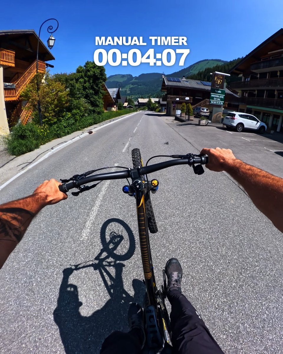 How long can Leo Nobile go? ⏳ Shot on #GoProMAX at the #ChatelAthletesSummitByVillo. #GoPro #GoProBike #MTB #POV #Balance