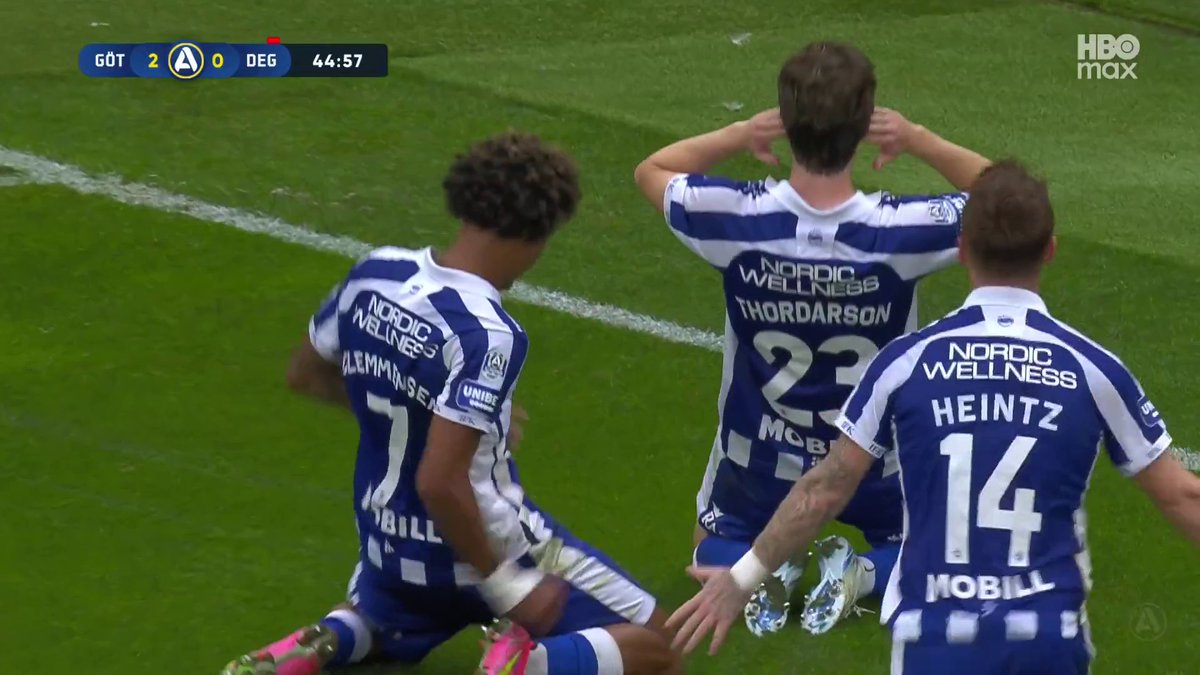 Kolbeinn Thordarson utökar Blåvitts ledning precis innan halvtidsvilan, 2-0! 👀 📲 Se matchen på HBO Max