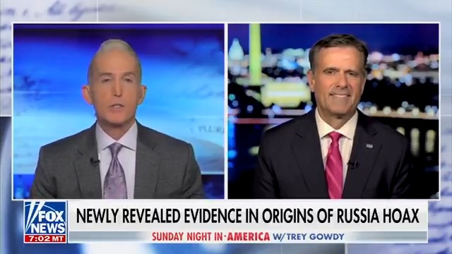 ICYMI: John Ratcliffe discussed the CIA-DOJ release of the Durham Report Appendix on Sunday Night in America with Trey Gowdy.