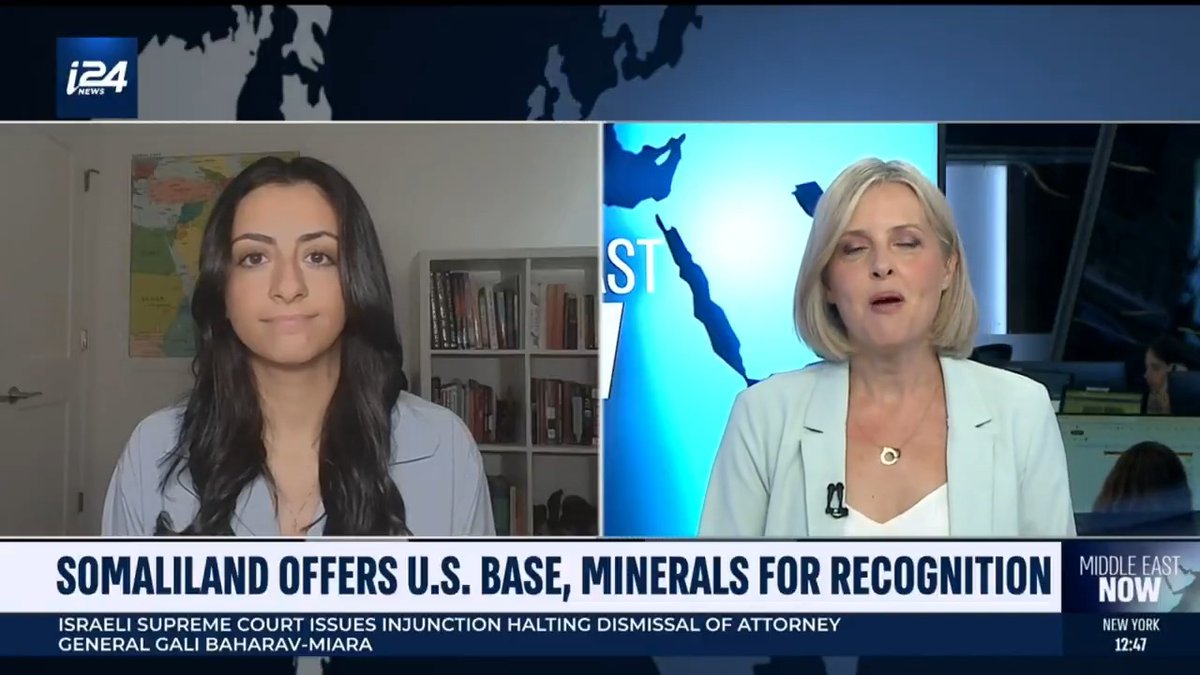 Somaliland is one of Africa’s rare political success stories—elections, peaceful transfers of power, internal stability, and real democratic institutions. And yet, it’s still not internationally recognized. I joined @laura_i24 on i24NEWS English to discuss. Watch 👇