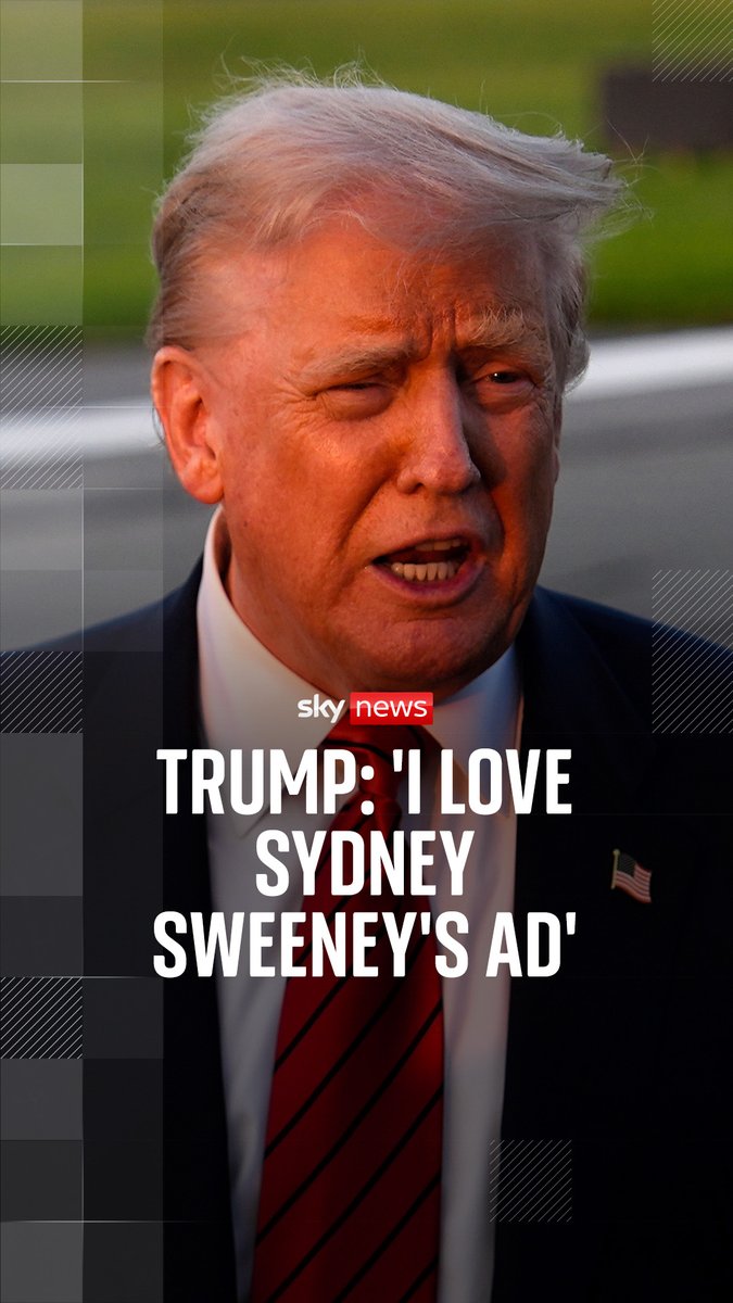 'I love Sydney Sweeney's ad' Donald Trump has said he loves the actor's American Eagle ad now he knows she is a registered Republican.