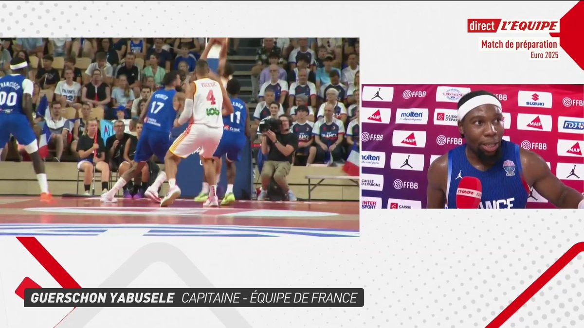 Guershon Yabusele s’exprime après la victoire face au Monténégro. Le nouveau capitaine des Bleus se dit fier de la prestation collective et affiche ses ambitions pour la suite 🔵