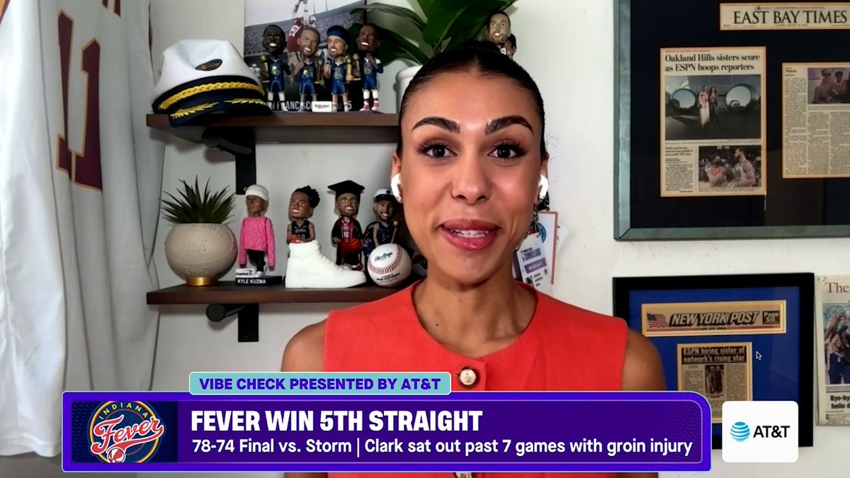 "It's been exciting ... to watch how the Fever have grown without Caitlin Clark." Kendra Andrews on how the Fever are stepping up in Caitlin Clark's absence. ⚡ Watch Vibe Check exclusively on Disney+