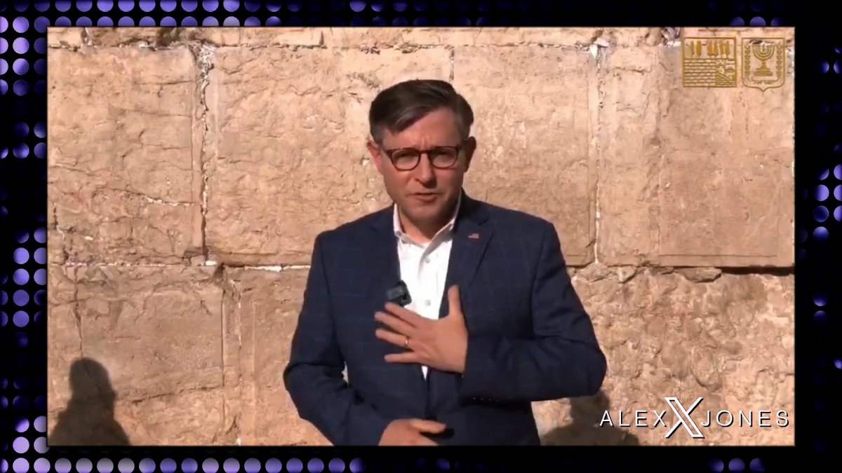 VIDEO: "America Will Always Stand With Israel, That's What Scripture Tells Us To Do," Claims Speaker Of The House Mike Johnson While At The Wailing Wall In Jerusalem