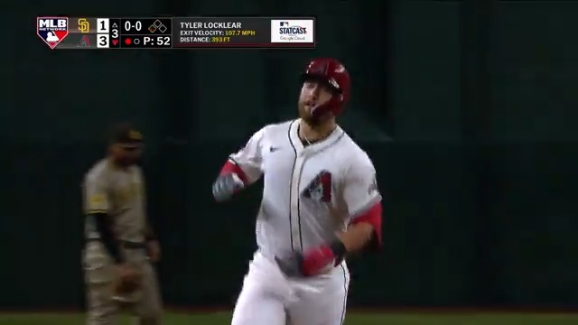 First pitch swinging, first pitch CRUSHING 💥 Tyler Locklear sends one way out to extend the Arizona Diamondbacks lead! 📺 #MLBNShowcase presented by Goodyear