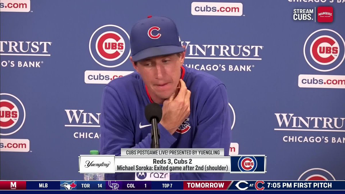 Michael Soroka is heading to the IL, per Craig Counsell.