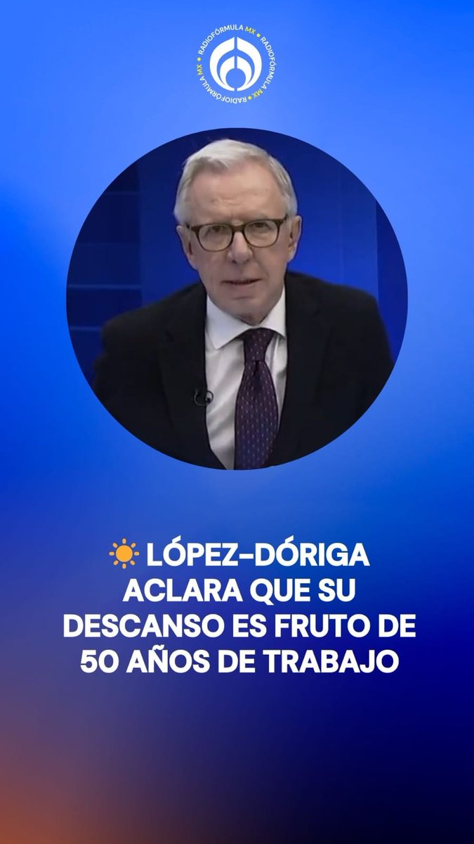 "Me voy de vacaciones" 😎, López-Dóriga aclara que sus vacaciones en Madrid es fruto de sus 50 años de trabajo. #FórmulaNoticias con Joaquín López-Dóriga #Noticias #Política #LópezDóriga #Vacaciones