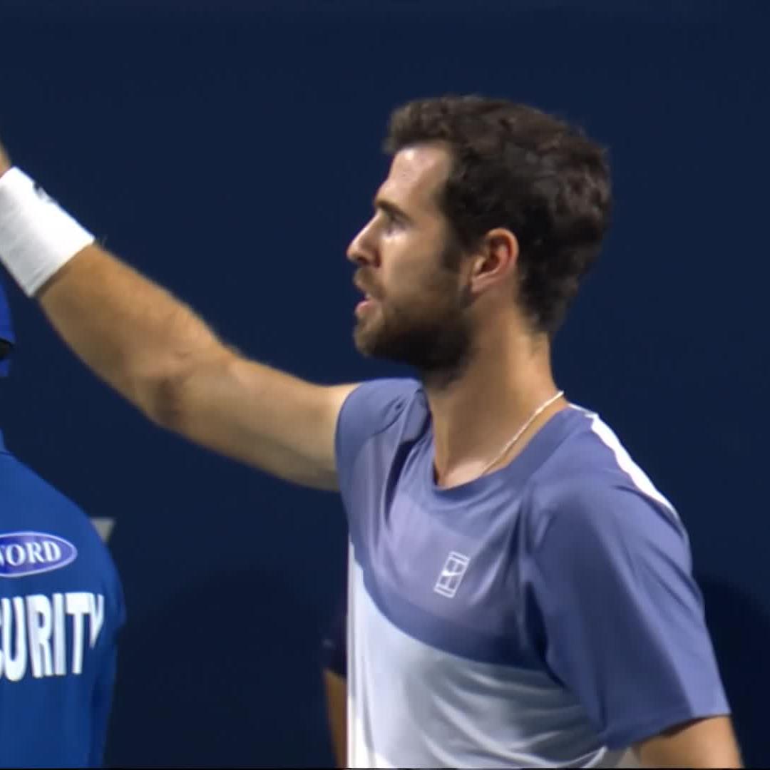 Thriving in Canada 🇨🇦 Karen Khachanov reaches the Semi-Final in Toronto after beating Michelsen 6-4 7-6 ⭐ #NBO25