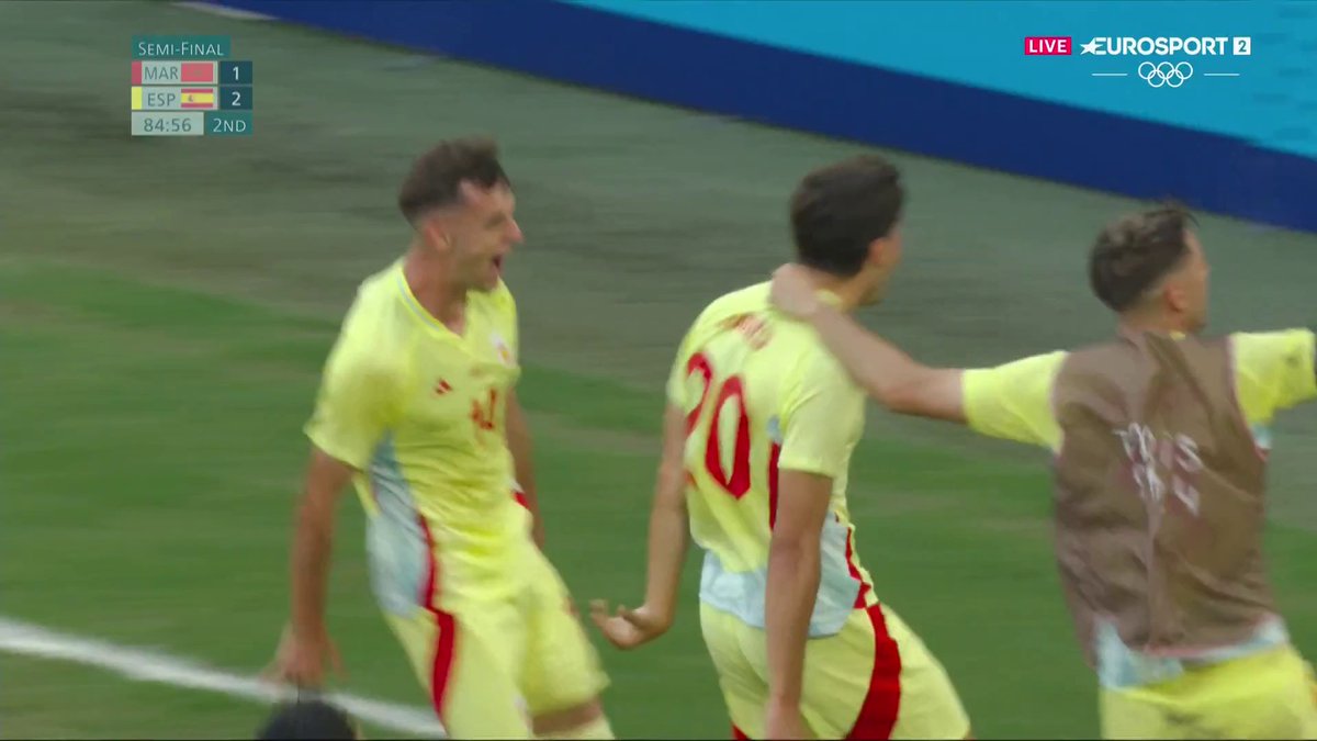 Hoy se cumple un año de esto. 😊 Con 67.000 espectadores en contra, don Juanlu Sánchez con este gol metía a 🇪🇸 en la Final de los JJOO.