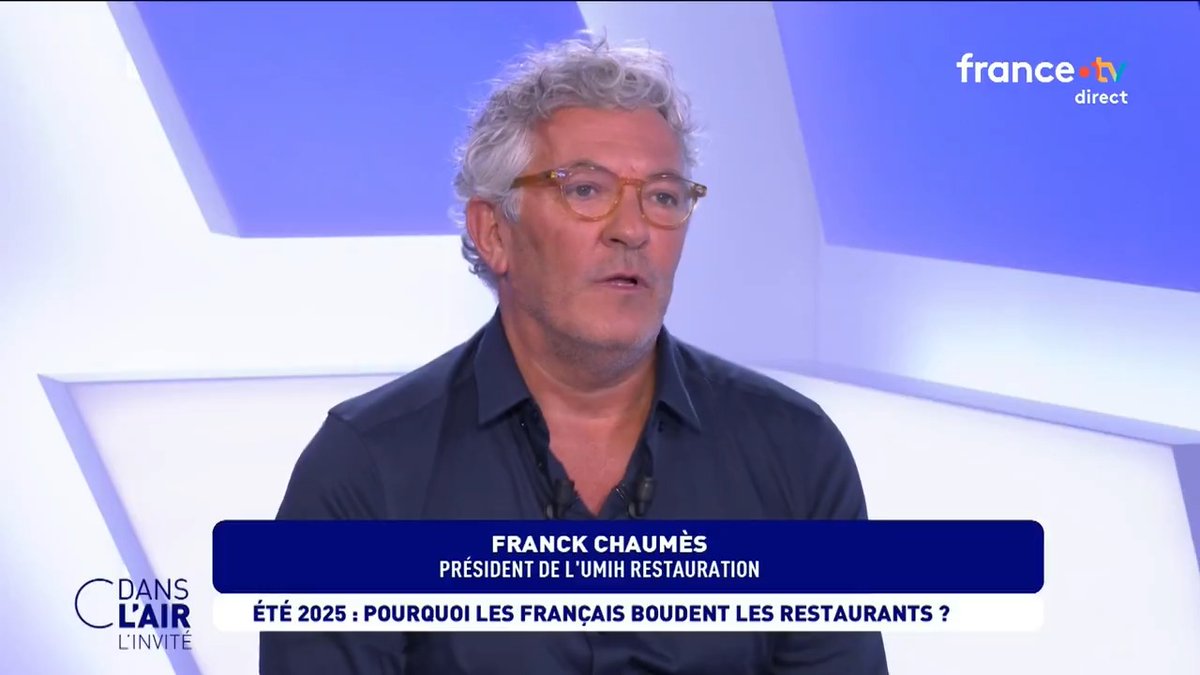 Crise de la restauration : "La matière première a augmenté, le coût du travail a augmenté, et le coût de l'énergie n'est jamais revenu à son niveau initial, donc nous sommes obligés de répercuter les tarifs sur nos cartes." Franck Chaumès, président de l'UMIH restauration #cda