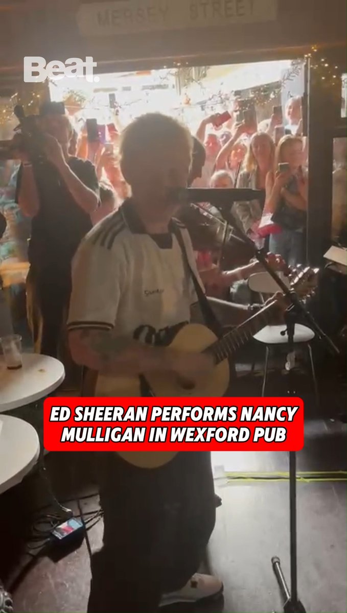 🎸 Ed Sheeran is currently in Sky and the Ground performing Nancy Mulligan for pub goers. There won't be a strawberry picked tonight! #edsheeran #fleadhcheoil #nancymulligan