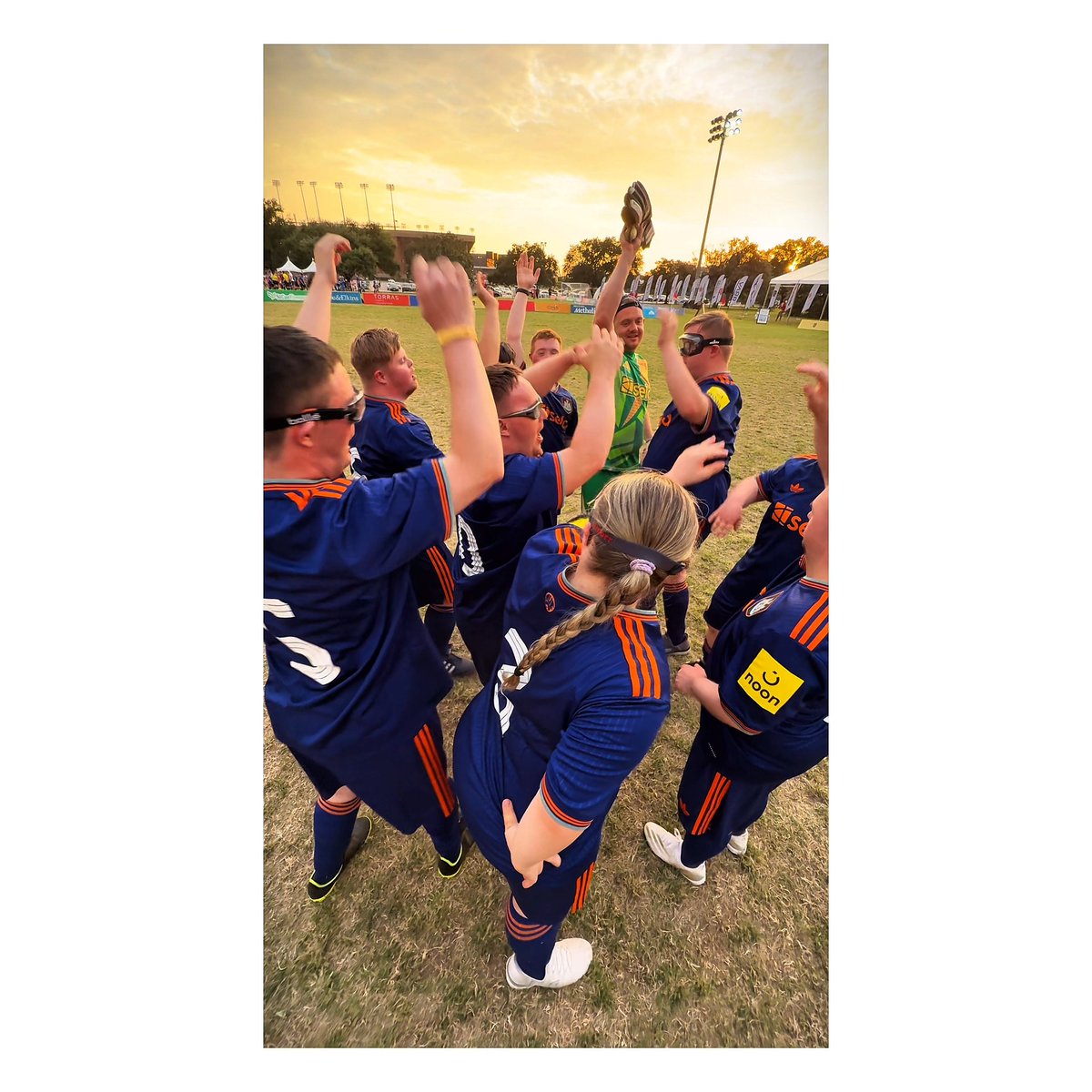 We are united ⚫⚪🏆 Our Down syndrome football team have done us proud at the Genuine Cup in Houston, Texas.