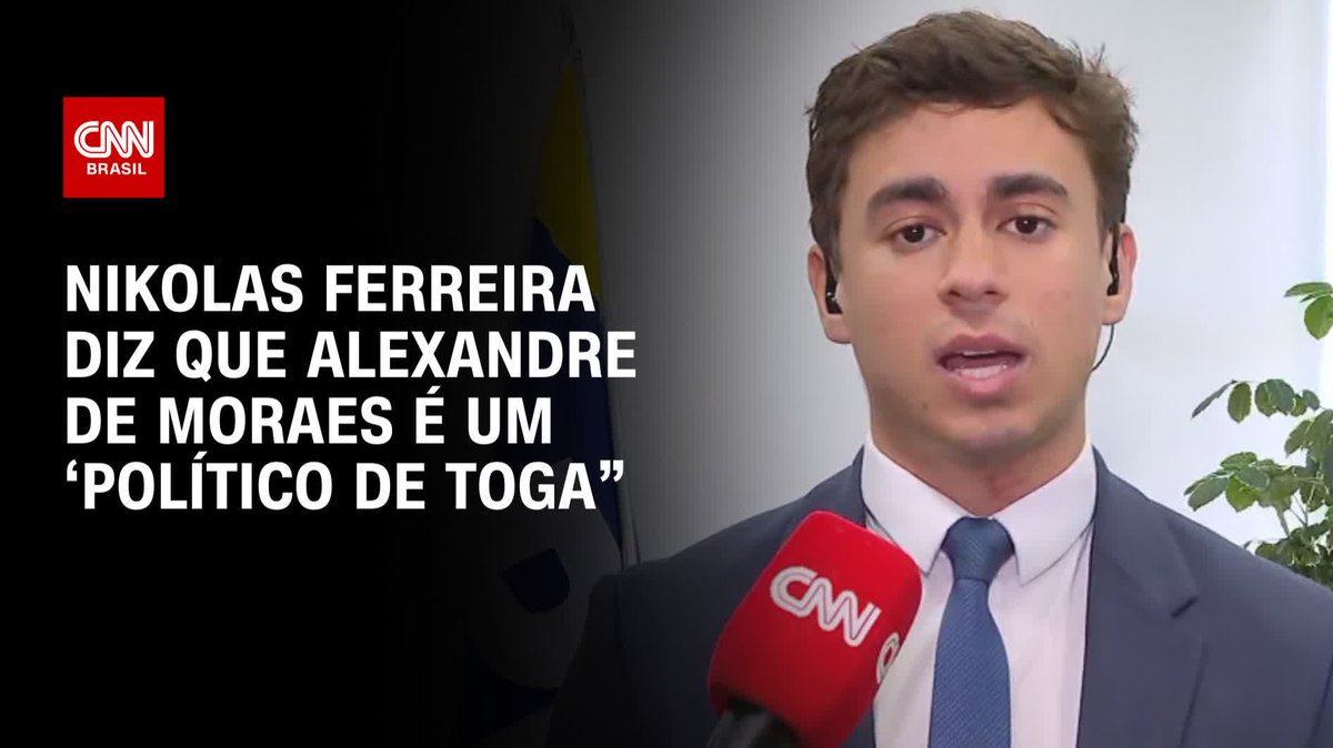 Nikolas Ferreira diz que Moraes é um “político com toga”; assista #BastidoresCNN